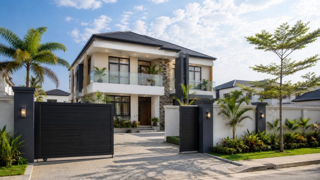 Modern home built by Grace Home Construction in Ghana